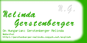 melinda gerstenberger business card